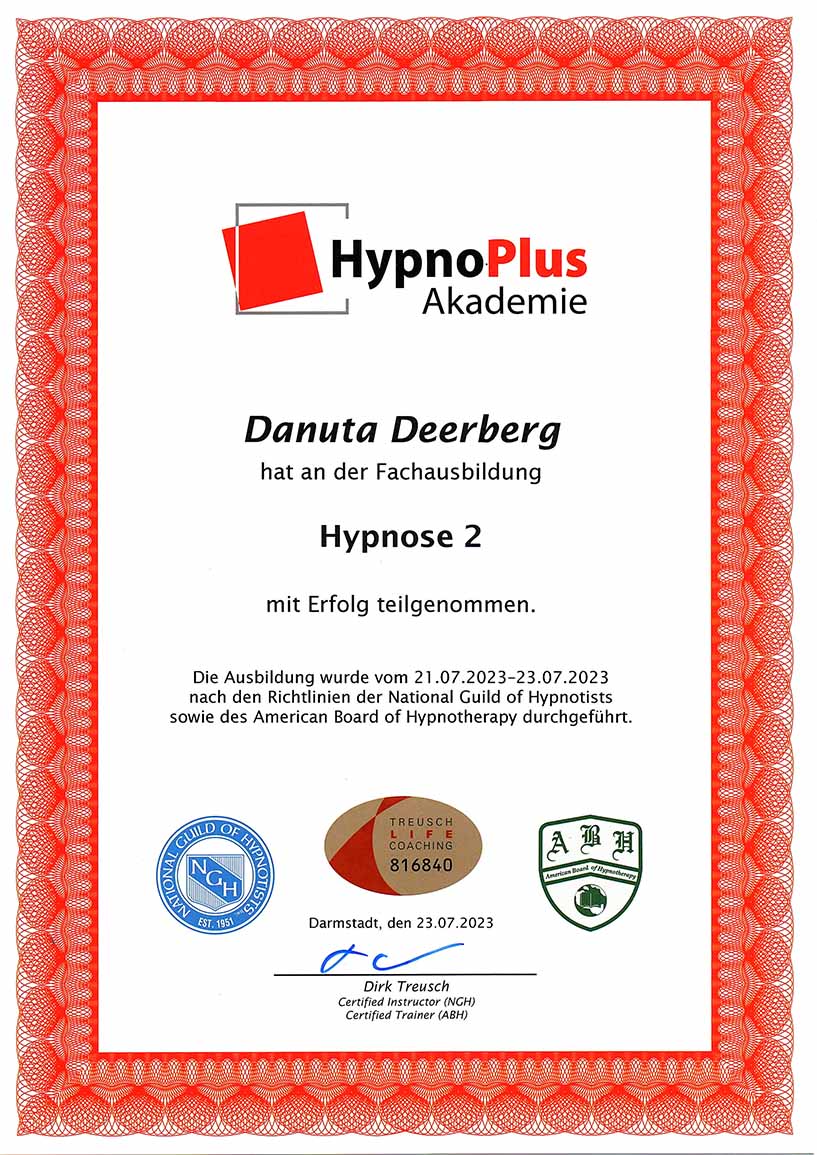Zertifikat Hypnose 2