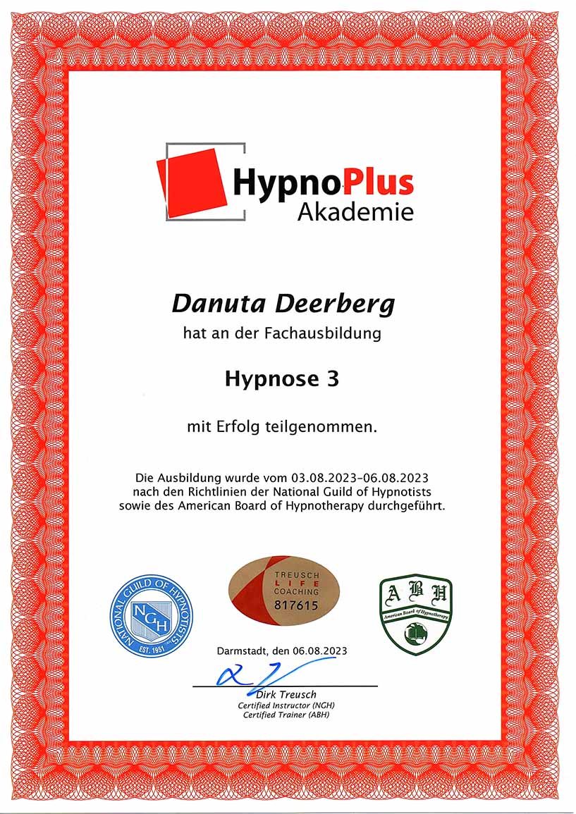 Zertifikat Hypnose 3