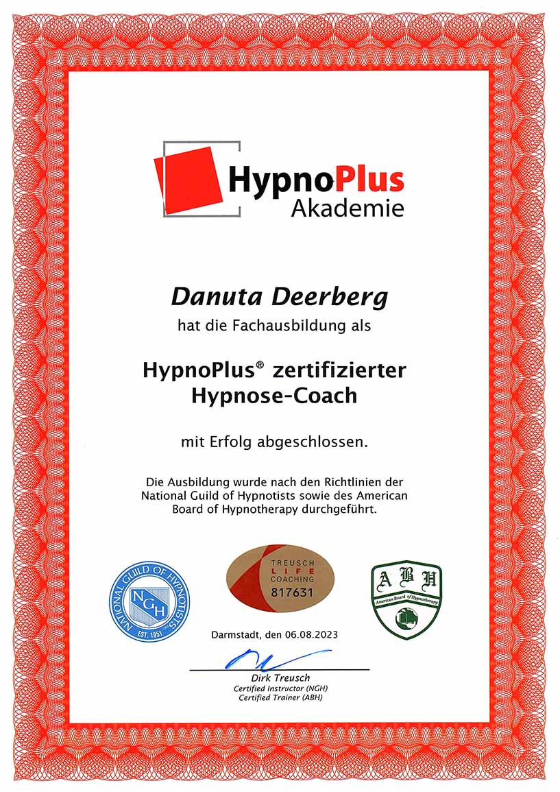 Zertifikat Hypnose Coaching